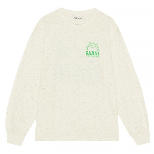 ◆당일◆23FW 백 프린팅 로고 롱 슬리브 티셔츠 아이보리 T3645 135