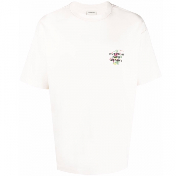 ◆당일◆22SS 그래이프 슬로건 프린트 티셔츠 크림 TS114 CREAM