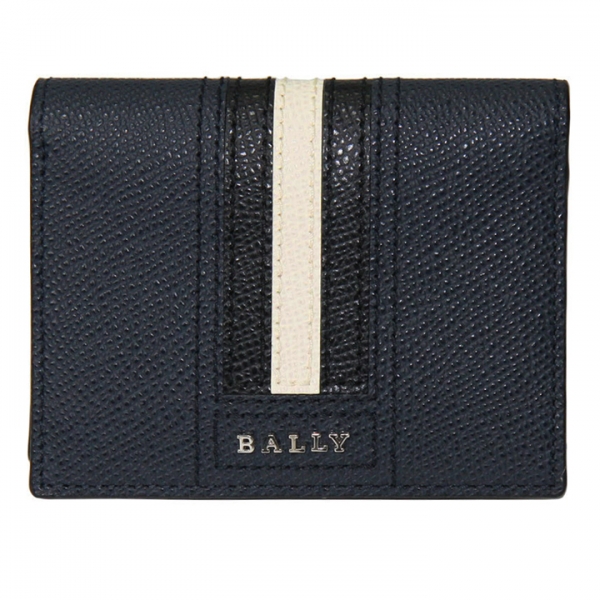 ◆당일◆23FW TALDER 스트라이프 실버 로고 카드지갑 블루 6226439