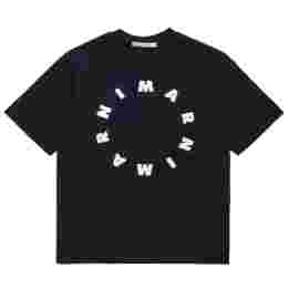 ◆키즈◆24SS 키즈 라운드 로고 프린팅 티셔츠 블랙 M01069 M00L9 0M900
