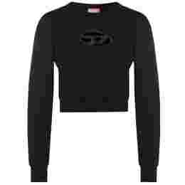 ◆당일◆23FW F-SLIMMY 컷아웃 로고 크롭 맨투맨 블랙 A09931 0GRAC 9XX