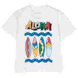 ◆키즈◆24SS 키즈 그래픽 프린트 티셔츠 화이트 TU8S01 Z0434 100