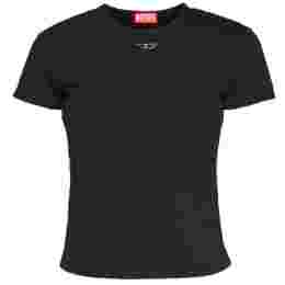 ◆당일◆24SS T-UNCUTIE 큐빅 로고 티셔츠 블랙 A12493 0AFAA 9XX