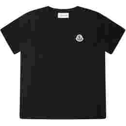 ◆키즈◆24SS 여성 로고 패치 티셔츠 블랙 8C000 18 83907 999