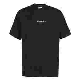 ◆당일◆23SS 로고 프린팅 오버핏 티셔츠 블랙 UE52TR120X BLACK/NEON YELLOW