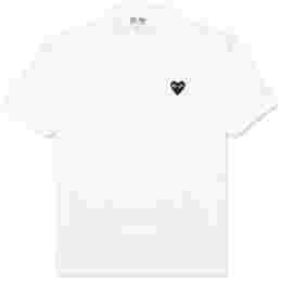 ◆당일◆24SS 블랙 하트 와펜 카라 티셔츠 화이트 AZ-T066-051-2