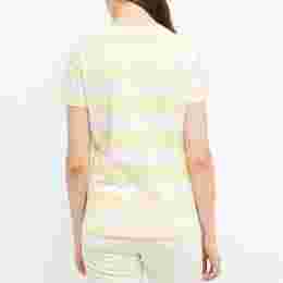 ◆당일◆22SS 여성 로고 돌핀 스트라이프 티셔츠 옐로우 COEYB F26092 DAB