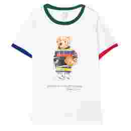 ◆키즈◆22FW 여성 베어 프린팅 티셔츠 화이트 870944 001