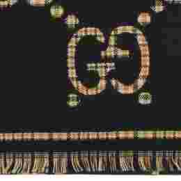 ◆당일◆25SS GG 체크 울 머플러 블랙/베이지 660025 4G386 1079
