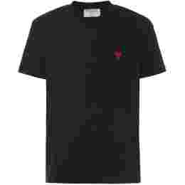◆당일◆25SS 하트 로고 자수 티셔츠 블랙 BFUTS035 724 001