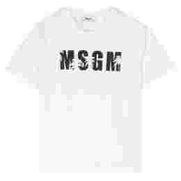 ◆키즈◆24SS 키즈 로고 프린팅 티셔츠 화이트 S4MSJBTH205 001