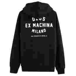 ◆당일◆23FW 밀라노 백 로고 프린팅 기모 후드티 블랙 DMW48675D BLACK