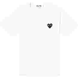 ◆당일◆24SS 블랙 하트 와펜 패치 티셔츠 화이트 AZ-T064-051-2