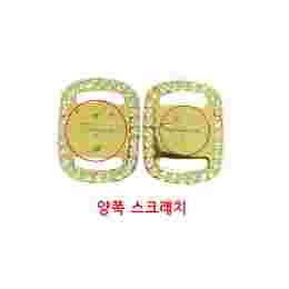 ◆스크래치2◆로고 크리스탈 라지 이어링 골드 76-0221 0717129