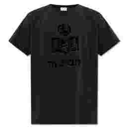 ◆당일◆24SS 자페르 ZAFFERH 벨벳 로고 티셔츠 블랙 TS0047HA B1N07H 01BK