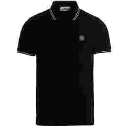 ◆당일◆22FW 로고 패치 폴로 슬림핏 티셔츠 블랙 771522S18 V0029