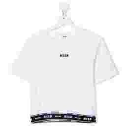 ◆키즈◆22SS 키즈 로고 자수 티셔츠 화이트 MS028808 001
