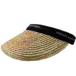 ◆당일◆23SS 마리나 라피아 바이저햇 네추럴/블랙 HAT50318 MARINA NATURAL BLACK