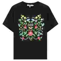 ◆키즈◆24SS 여성 로고 자수 티셔츠 블랙 4SBM13TEEC 900