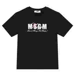 ◆키즈◆24SS 여성 로고 프린팅 티셔츠 블랙 S4MSJGTH283 110