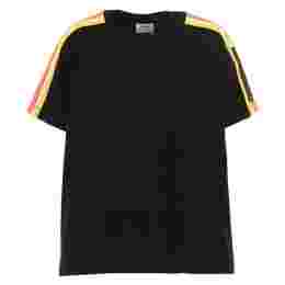 ◆키즈◆23SS 여성 FF 로고 라이닝 백밴딩 티셔츠 블랙 JFI201 7AJ F0GME