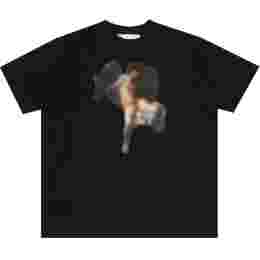 ◆12주년◆블러 카라바조 오버핏 티셔츠 블랙 OMAA038F20FAB016 1010