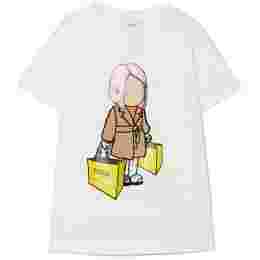 ◆키즈◆23SS 여성 돌 프린트 티셔츠 화이트 JFI248 7AJ F0TU9