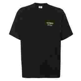 ◆당일◆23SS 클릭히어 로고 프린팅 티셔츠 블랙 UA53TR110B BLACK