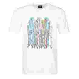 ◆당일◆24SS 컬러 스켈레톤 프린팅 티셔츠 화이트 M2R 011R KP3820 01