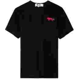 ◆당일◆24SS 더블 하트 와펜 티셔츠 블랙 AZ-T226-051-1