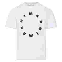 ◆키즈◆24SS 여성 라운드 로고 프린팅 티셔츠 화이트 M01069 M00L9 0M100