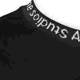 ◆당일◆23SS 로고 모크넥 라운드 티셔츠 블랙 BL0141 900