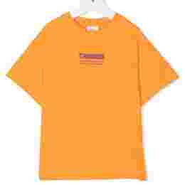 ◆키즈◆22SS 키즈 로고 프린팅 티셔츠 오렌지 JUI040 7AJ F0TX8