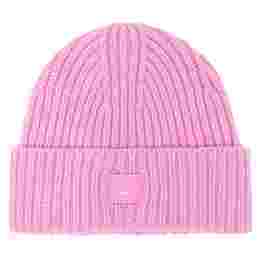 ◆키즈◆24FW 키즈 페이스 패치 울 비니 버블핑크 D40006 BP5