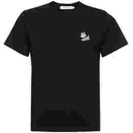 ◆당일◆23FW 드레스드 폭스 패치 티셔츠 블랙 KM00102KJ0008 P199