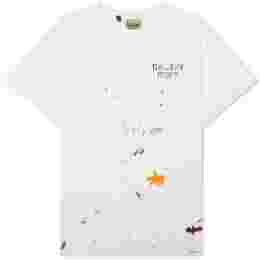 ◆당일◆24SS 페인팅 이펙트 로고 티셔츠 화이트 BWK-1030 WHTE