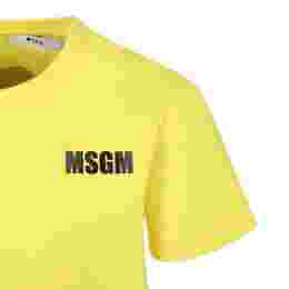 ◆키즈◆24SS 여성 백로고 프린팅 티셔츠 옐로우 S4MSJUTH005 020