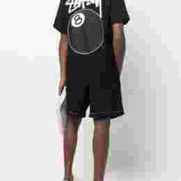 ◆당일◆22FW 8 포켓볼 백 로고 프린팅 티셔츠 블랙 1904760 BLACK