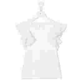 ◆키즈◆22SS 여성 로고 러플 티셔츠 화이트 C15D35 117