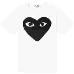 ◆당일◆24SS 여성 블랙 하트 티셔츠 화이트 AZ-T069-051-1