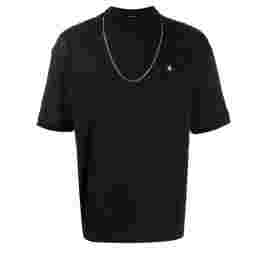 ◆11주년◆ A자수 로고 체인 넥크리스 티셔츠 블랙 12112076 BLACK