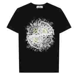 ◆12주년◆키즈 루트 로고 프린팅 티셔츠 블랙 731621057 V0029