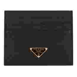 ◆당일◆24SS 삼각 로고 사피아노 카드지갑 블랙 1MC025 QHH F0002