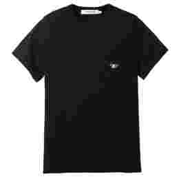 ◆당일◆23SS 트리컬러 폭스 패치 티셔츠 블랙 FW00107KJ0010 P199