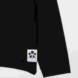 ◆키즈◆22FW 키즈 팬더 패치 롱슬리브 티셔츠 블랙 10000078 99