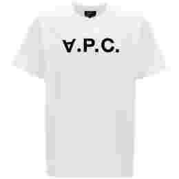 ◆당일◆25SS VPC 벨벳 로고 스탠다드핏 티셔츠 화이트 COHBM M26384 TAE