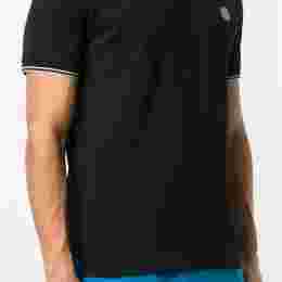 ◆당일◆22FW 로고 패치 카라 라이닝 티셔츠 블랙 101522S18 V0029