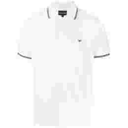 ◆당일◆25SS 루버 로고 라이닝 카라 티셔츠 화이트 8N1FB3 1JPTZ 0100