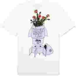 ◆당일◆23FW 플라워 백 로고 프린팅 티셔츠 화이트 1904933 WHITE
