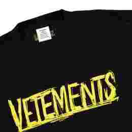 ◆당일◆24SS 골드 백 로고 프린팅 티셔츠 블랙 UE52TR270G BLACK/GOLD